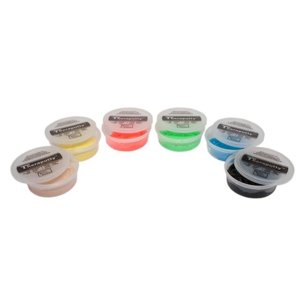 Fabrication Enterprises 10-1482 Cando Theraputty Exercise Material; 6-Piece Set